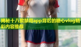 揭秘十八款禁用app背后的糖心vlog精彩内容推荐