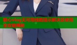 糖心vlog无可用线路提示解决及使用全攻略揭秘