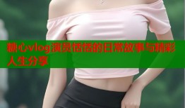 糖心vlog演员恬恬的日常故事与精彩人生分享